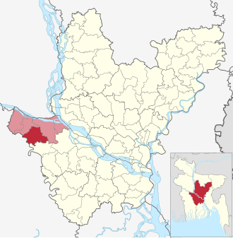 Location of Baliakandi Upazila