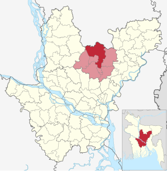 Location of Sreepur Upazila
