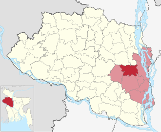 Location of Raiganj Upazila