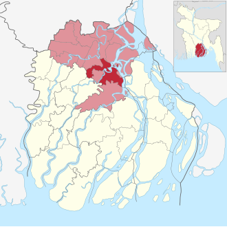 Location of Barisal Sadar Upazila