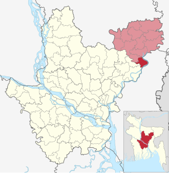 Location of Bhairab Upazila