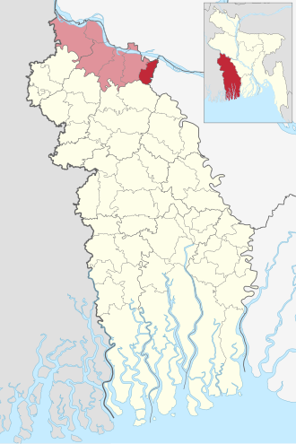 Location of Khoksa Upazila