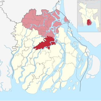 Location of Bakerganj Upazila