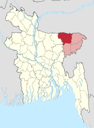 Location of Sunamganj District