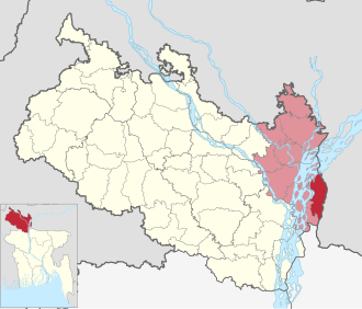 Location of Rowmari Upazila
