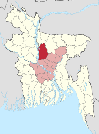 Location of Tangail District