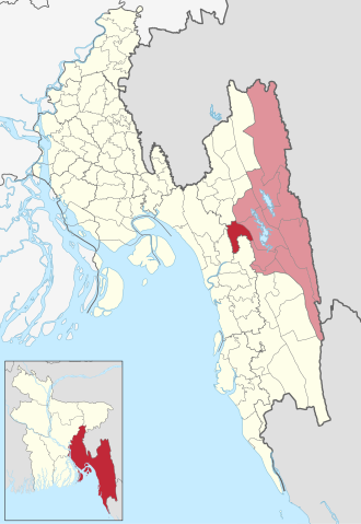 Location of Kawkhali (Betbunia) Upazila