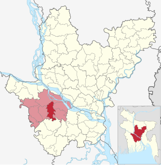 Location of Saltha Upazila