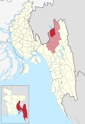Location of Panchhari Upazila
