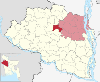 Location of Adamdighi Upazila