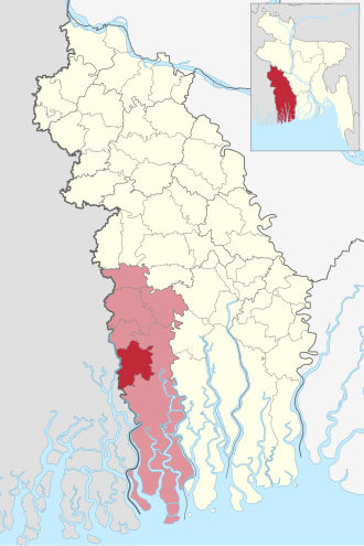 Location of Kaliganj Upazila
