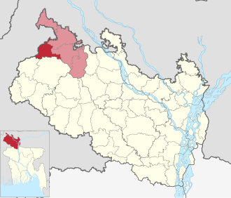 Location of Atwari Upazila
