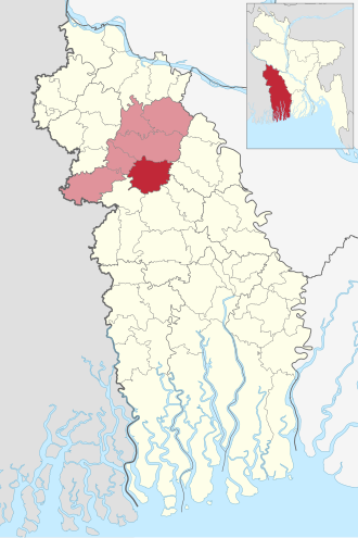 Location of Kaliganj Upazila