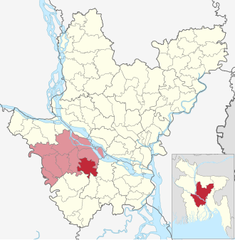 Location of Bhanga Upazila