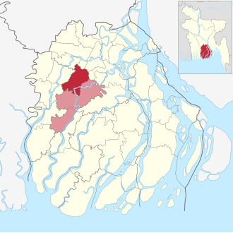 Location of Jhalakathi Sadar Upazila