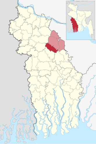 Location of Shalikha Upazila