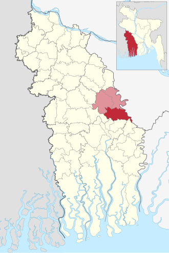 Location of Kalia Upazila