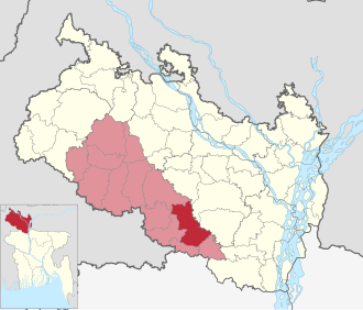 Location of Nawabganj Upazila