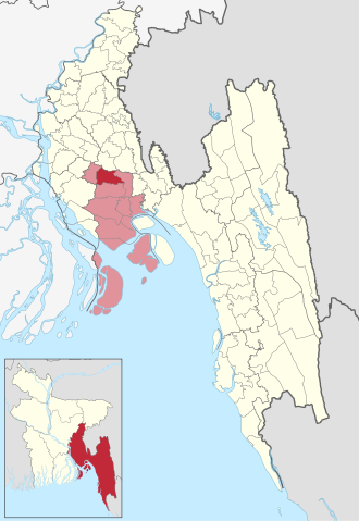 Location of Sonaimuri Upazila