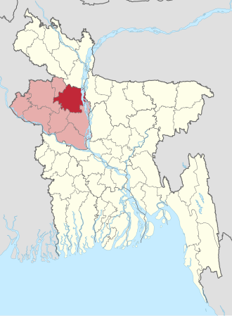 Location of Bogura District