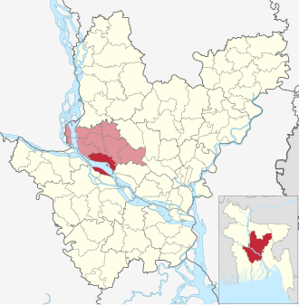 Location of Harirampur Upazila