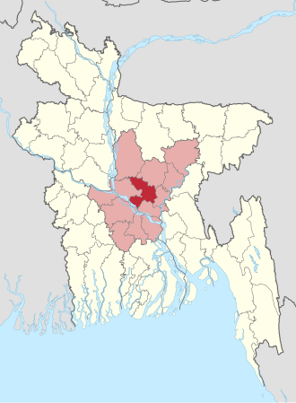 Location of Dhaka District