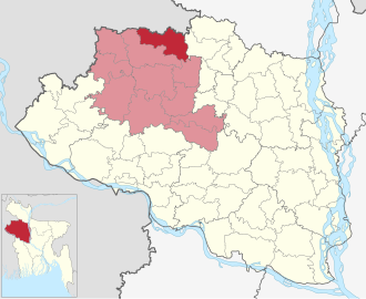 Location of Dhamoirhat Upazila
