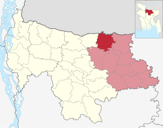 Location of Durgapur Upazila