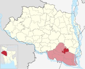 Location of Faridpur Upazila