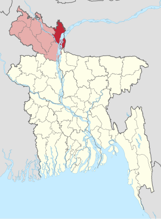 Location of Kurigram District
