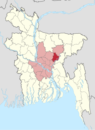 Location of Narsingdi District