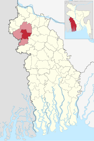 Location of Chuadanga Sadar Upazila