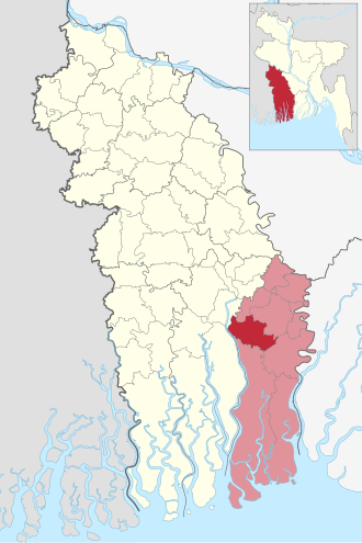 Location of Rampal Upazila