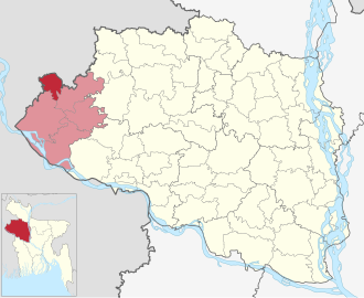 Location of Bholahat Upazila