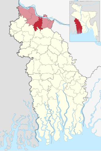 Location of Kushtia Sadar Upazila