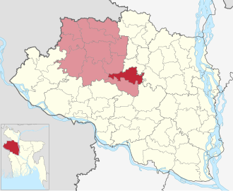 Location of Raninagar Upazila