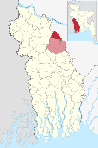 Location of Sreepur Upazila