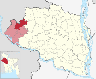 Location of Gomastapur Upazila