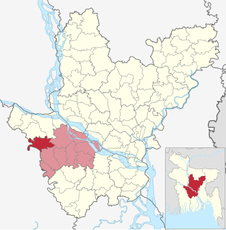 Location of Madhukhali Upazila