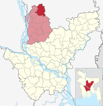 Location of Madhupur Upazila
