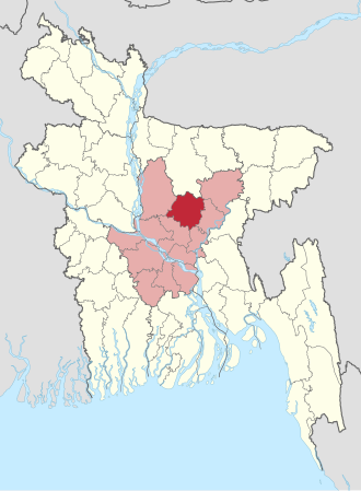 Location of Gazipur District
