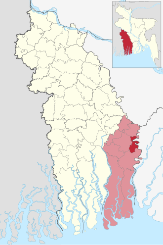Location of Kachua Upazila