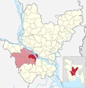 Location of Sadarpur Upazila