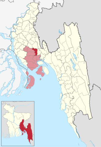 Location of Senbagh Upazila