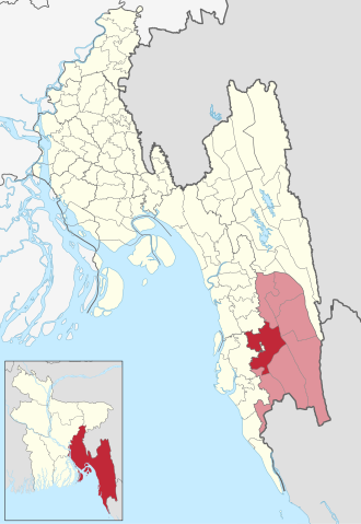 Location of Lama Upazila
