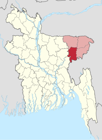 Location of Habiganj District