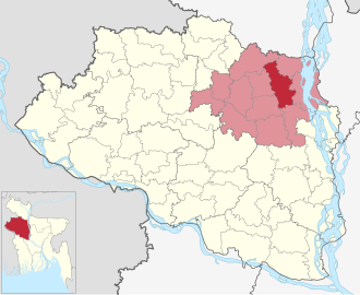 Location of Gabtali Upazila
