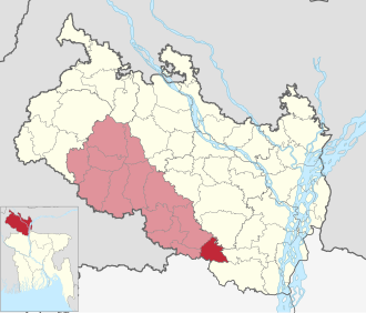 Location of Ghoraghat Upazila