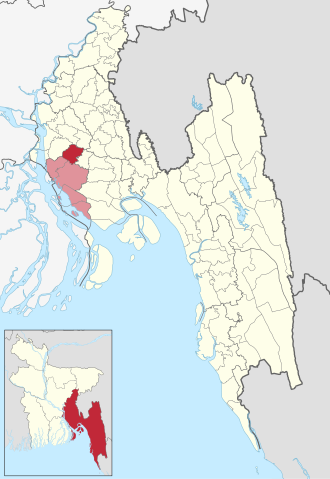 Location of Ramganj Upazila