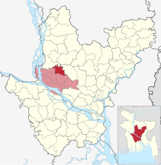 Location of Saturia Upazila